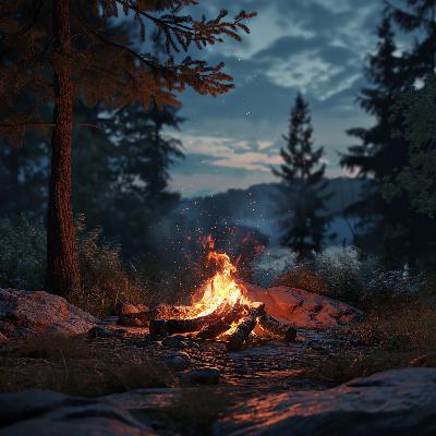 Crackling Campfire with Rain 8 Hours | White Noise for Sleep & Focus