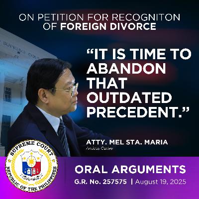 SC's Foreign Divorce Oral Arguments: Dean Mel's Full Oral Presentation