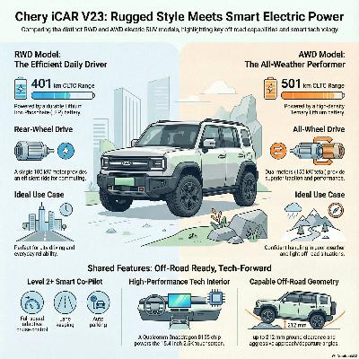 Chery iCAR V23: The Rugged Electric SUV Technical Profile