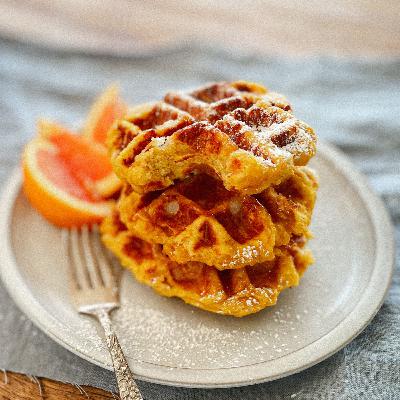 Gluten-Free Pumpkin Belgian Liege Waffles