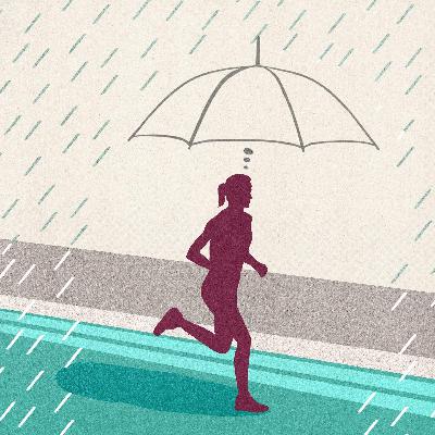 Bei Regen gehen oder rennen: Wie wird man weniger nass?