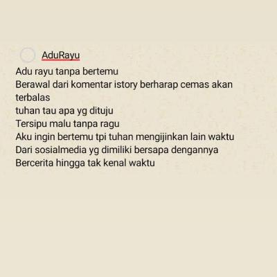 Adu Rayu tanpa Bertemu