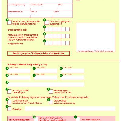 Arbeitsunfähigkeitsbescheinigung (AU)
