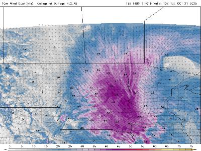 Cold, windy and occasionally wet Tuesday