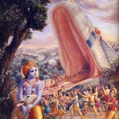 Krishna kills Aghasura