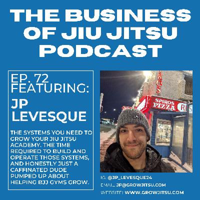 Ep. 72 - JP Levesque - The systems every BJJ Academy needs for growth. Ep. 72 - JP Levesque - The systems every BJJ Academy needs for growth.