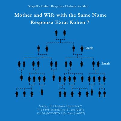 Rabbi Kwass - Responsa Chabura: Mother and Wife with the Same Name