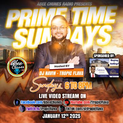 Feel the Island Vibes with DJ Navin on Prime Time Sundays! 01.12.2025