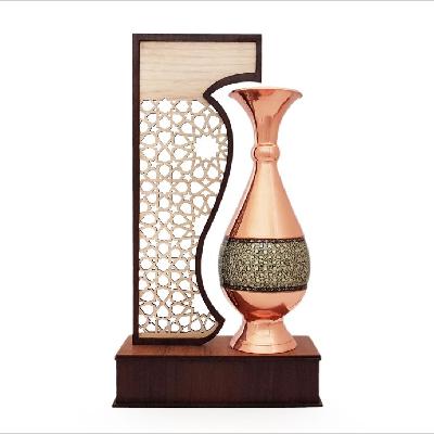 تندیس گلدان خاتم کاری سایز بزرگ - تلفن 09019277512