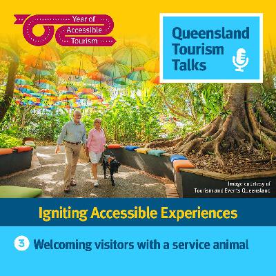 Welcoming visitors with a service animal