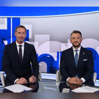 Na telo (12. 10.): Matúš Šutaj Eštok (Hlas-SD) a Milan Majerský (KDH) Na telo (12. 10.): Matúš Šutaj Eštok (Hlas-SD) a Milan Majerský (KDH)