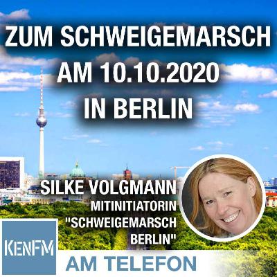 Am Telefon zum Schweigemarsch am 10.10.2020 in Berlin