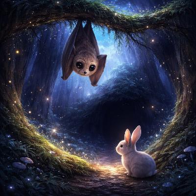 Cuento infantil - El murciélago que vivía en las zonas oscuras del Bosque Estelar