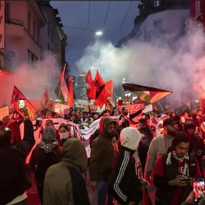 Tausende Menschen gehen für Gaza auf die Strasse (03.10.2025)