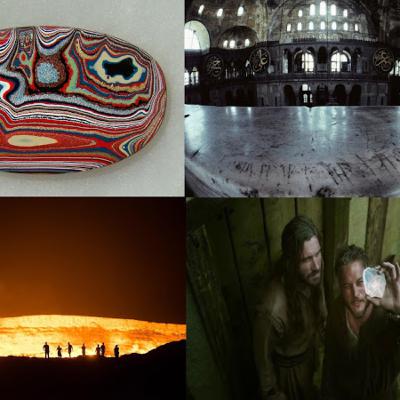 Fordita, un grafiti vikingo, Espato de Islandia y el pozo de Darvaza o "La puerta del infierno"
