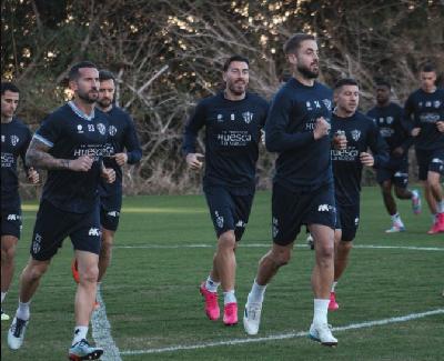 Bolo y Rubi en la previa del Almería - SD Huesca