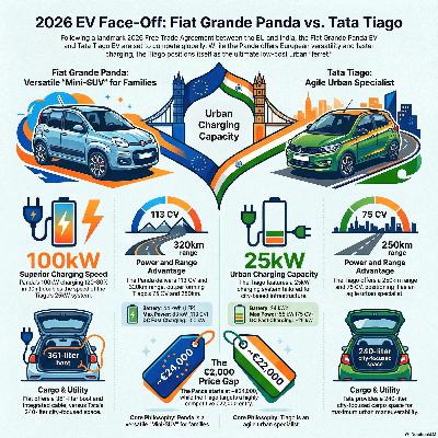 Fiat Grande Panda vs Tata Tiago: Urban EV Duel