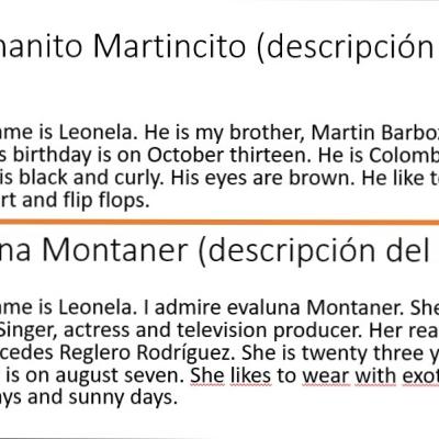 My description of a member of my family and the person that I admire
