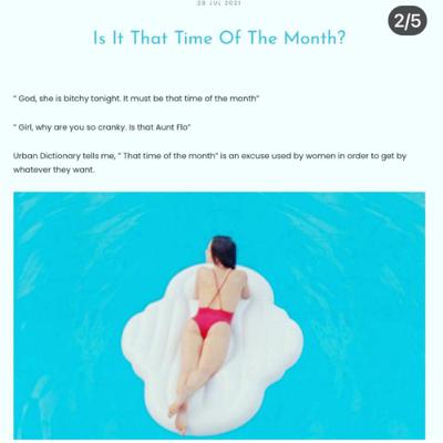 Is it that time of the month? Is it that time of the month?