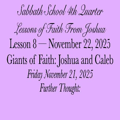 Giants of Faith: Joshua and Caleb — Further Thought: