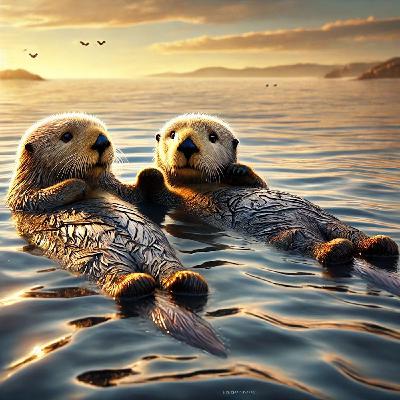 ¿Alguna vez te has preguntado por qué las nutrias marinas se toman de las manos al dormir?