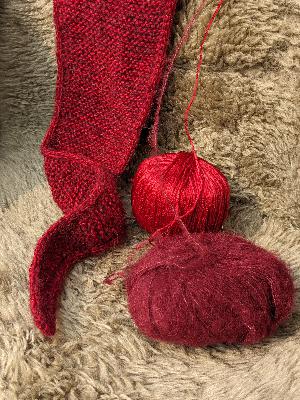 Knitting works in progress