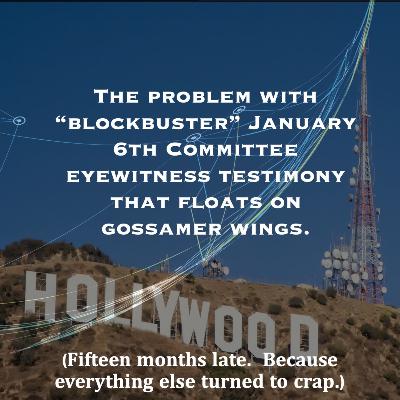 January 6th hearings set new records in ridiculousness.  Wait for the Sussmann-like perjury fiasco.