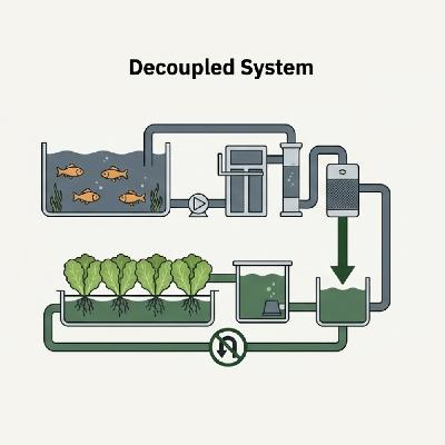 Decoupling Aquaponics for Zero-Compromise Farming