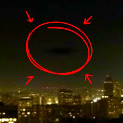 Black Shadow Figure Type Unidentified Flying Objects over Brooklyn