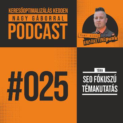 KKNG #025 | Témakutatás és SEO | Keresőoptimalizálás Kedden podcast