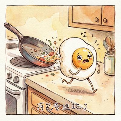 荷包蛋逃跑了