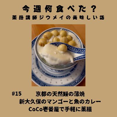 #15 京都の天然鰻の蒲焼/新大久保のマンゴーと魚のカレー/CoCo壱番屋で手軽に薬膳