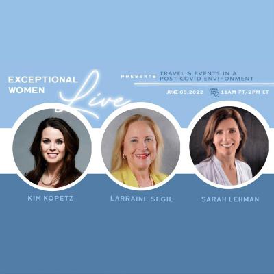 Travel & Events in a Post Covid Environment (with Kim Kopetz & Sarah Lehman) Travel & Events in a Post Covid Environment (with Kim Kopetz & Sarah Lehman)