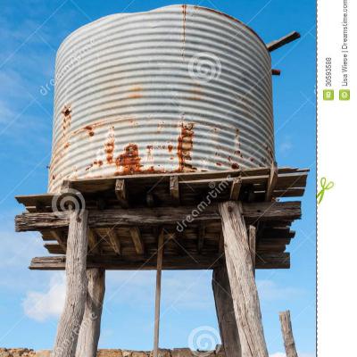Old leaking water tank (Morality, Concentration and Wisdom)