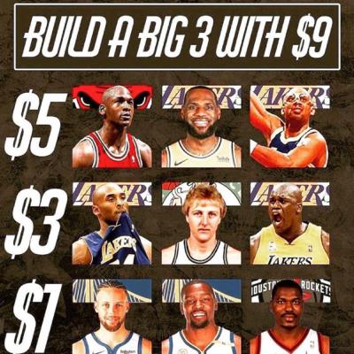 Build a ‘Big 3’ with $9 - NBA Legend Edition