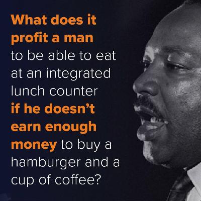Dr. Martin Luther King speaking about economic justice and equality