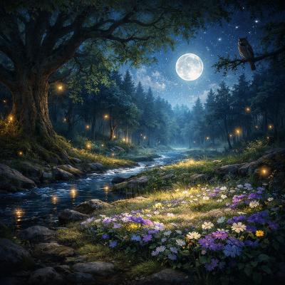 Moonlit Forest Sleep Story for Deep Relaxation and Restful Sleep