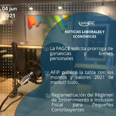 NOVEDADES LABORALES Y ECONÓMICAS 04/06/2021