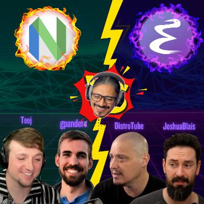 Neovim vs Emacs | Roundtable w/ TJ DeVries, DistroTube, Greg Anders & Joshua Blais Neovim vs Emacs | Roundtable w/ TJ DeVries, DistroTube, Greg Anders & Joshua Blais