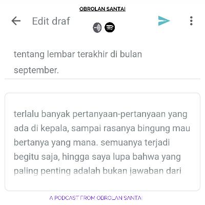 tentang lembar terakhir di bulan September.