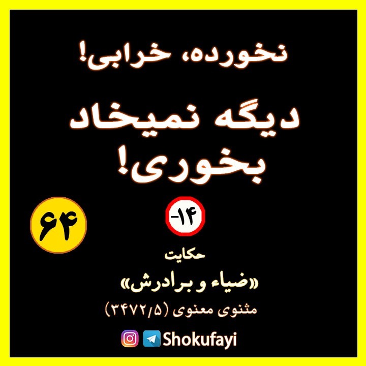 نخورده، خرابی! دیگه نمی‌خواد بخوری!