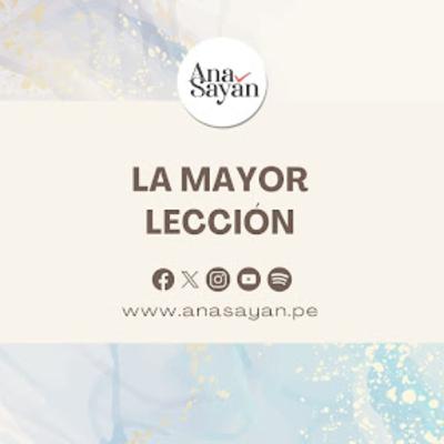 La mayor lección❗️