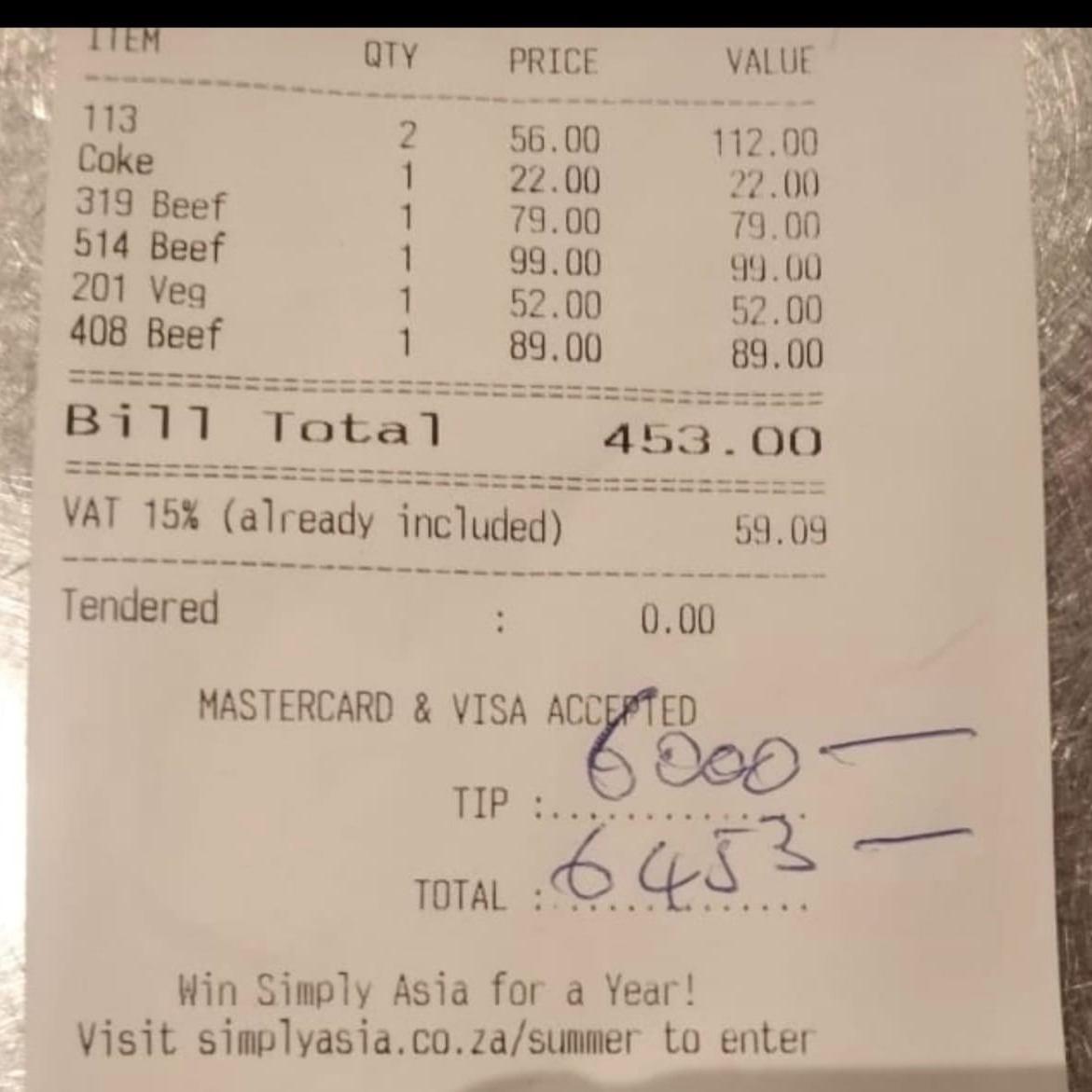 Simply Asia Customer leaves a R6000 tip episode artwork
