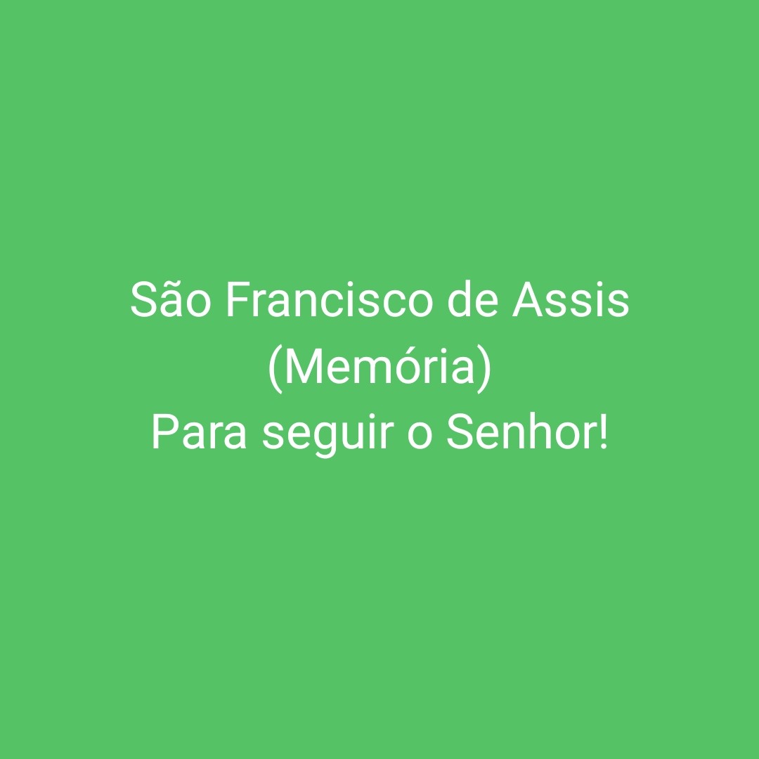 São Francisco de Assis! Para seguir o Senhor episode artwork