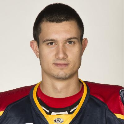 With the Rivermen: Center Zach Nieminen
