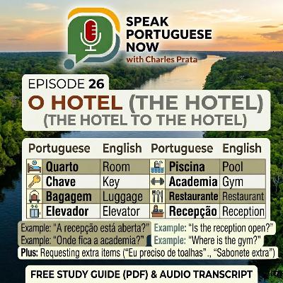 #26 Learn Brazilian Portuguese | O hotel | Learn Portuguese Fast #26 Learn Brazilian Portuguese | O hotel | Learn Portuguese Fast