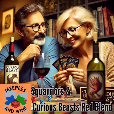 Squarriors: The Card Game and Curious Beasts Red Blend
