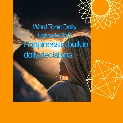 Word Tonic Daily Episode 253 - Happiness is built in daily decisions.