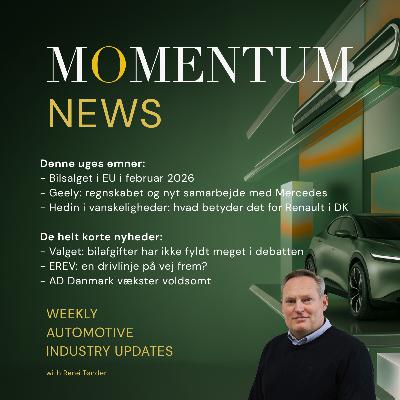 S02E11: Eu bilsalget i februar, Geely og Mercedes samarbejder, Hedin i vanskeligheder og de helt korte nyheder
