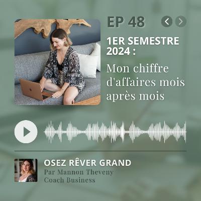 48. 1er Semestre 2024 - Mon chiffre d'affaires mois après mois 48. 1er Semestre 2024 - Mon chiffre d'affaires mois après mois
